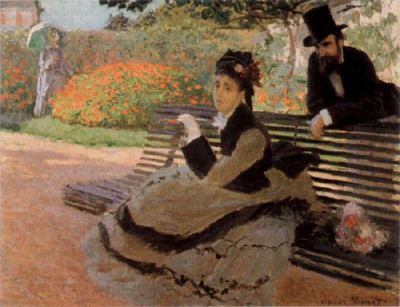 Claude Monet The Bench Spain oil painting art